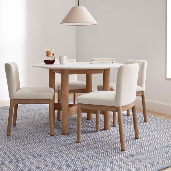 Argrove Round Marble Dining Table (48", 60")