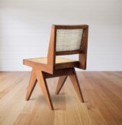 The Pierre Jeanneret Armless Chair and Student Chair by Srelle stand as timeless icons of mid-century modern furniture, embodying a rich heritage of design, craftsmanship, and functionality.