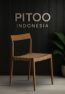 Minimalist lightweight teak dining chair with natural rattan seat SF20 by PITOO