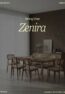 Minimalist Dining Chair Zenira, dining chair upholstered teak wood modern design combine with natural rattan, Pitoo Furnicraft Indonesia