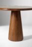 MIREL marble top bistro table handcrafted in Jepara with a sculptural solid wood base.